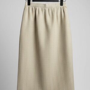 Spitalnick & Co Vintage Cream Striped Linen Lined Pencil Skirt Size 4. EUC
